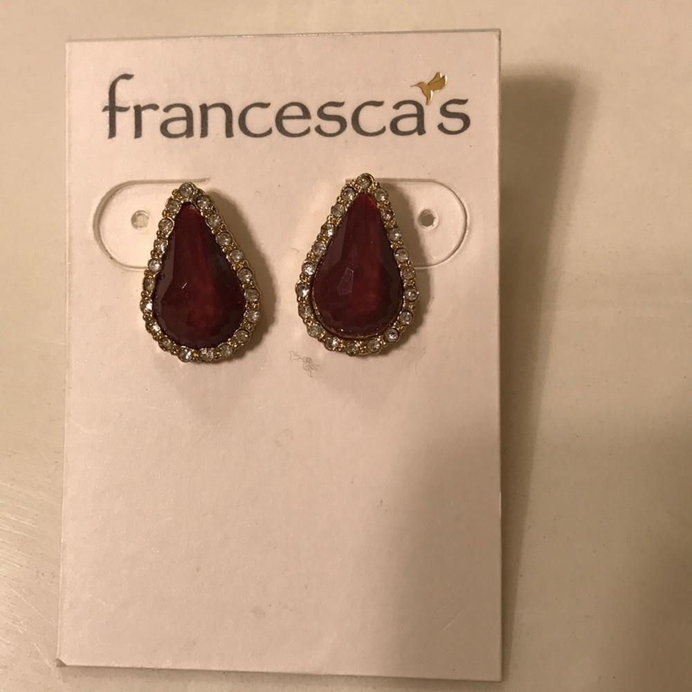 Francessas earrings, never worn still on tag